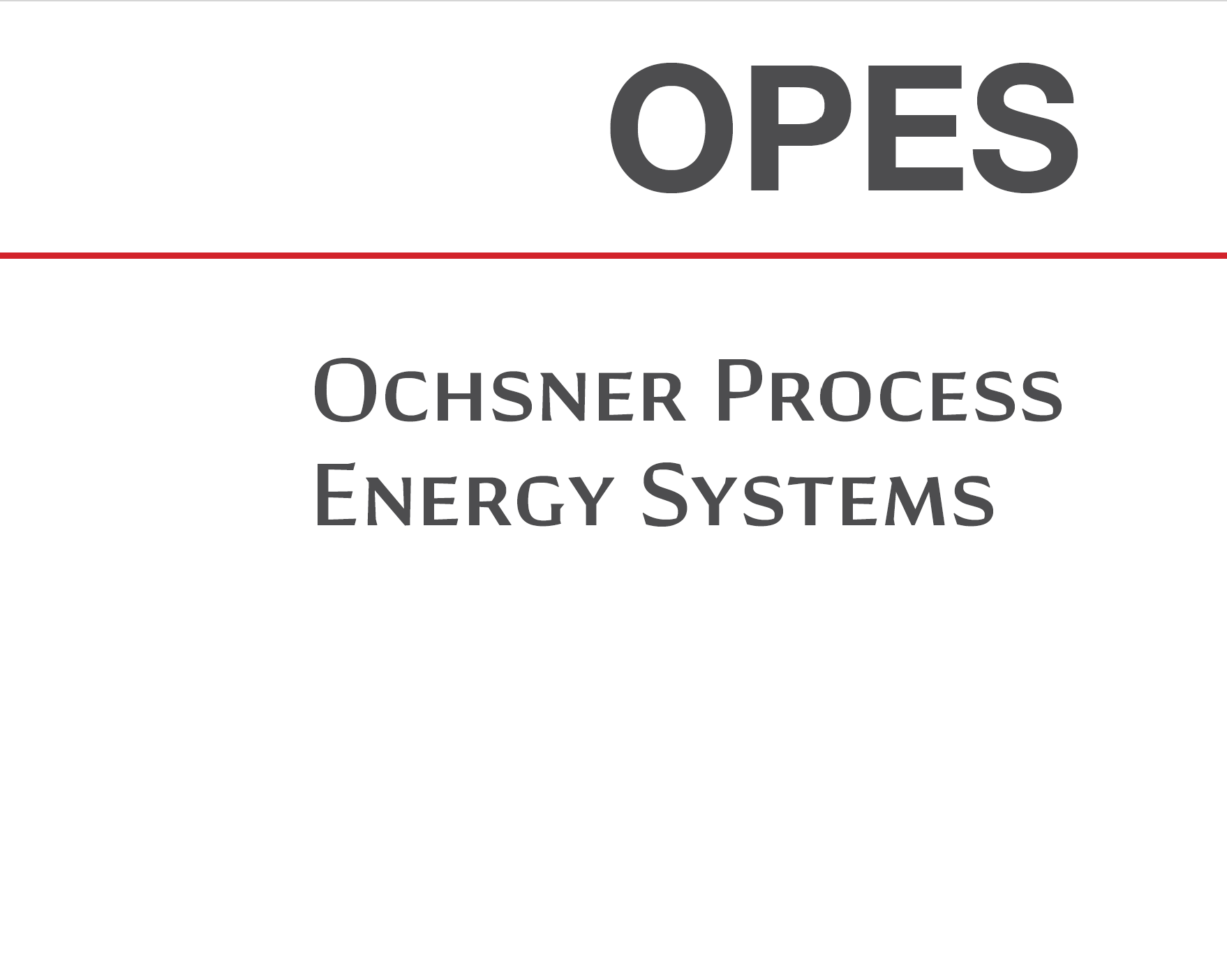 Ochsner Process Energy Systems